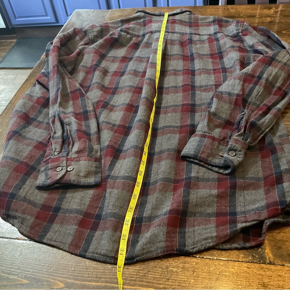 Men's Plaid Shirt - Red and Gray - Picture 7 of 7
